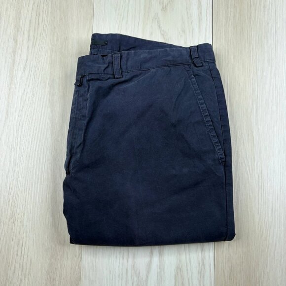 Valentino Spa Mens Navy Blue Comfort Chino Straight-Leg Trousers Pants Size 54 - Picture 1 of 14